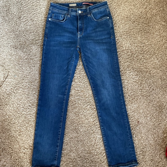 Pilcro Denim - Pilcro Indigo Slim Boyfriend Jeans Size 29 97% Cotton 5 Pocket Zipper